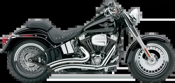 Cobra Speedster Swept Short Exhaust - Chrome - '86-'06 Softail