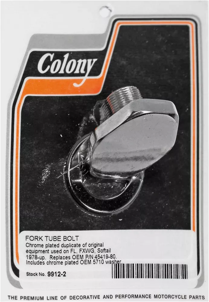 Colony Machine Fork Tube Bolt Washers BIG Twin 78-17 – 9912-2