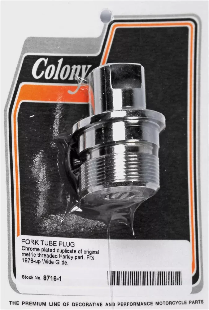 Colony Machine Fork Tube Plug Wide Glide Wideglide 78-17 – 8716-1
