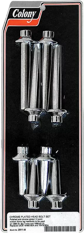 Colony Machine Headbolt Kit Chrome BT 85-91 AND - 2011-8