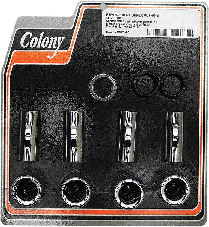Colony Machine Upper Pushrod Cover Kit Outer TC - 9970-20 For Harley Motorcycles 1999-2017