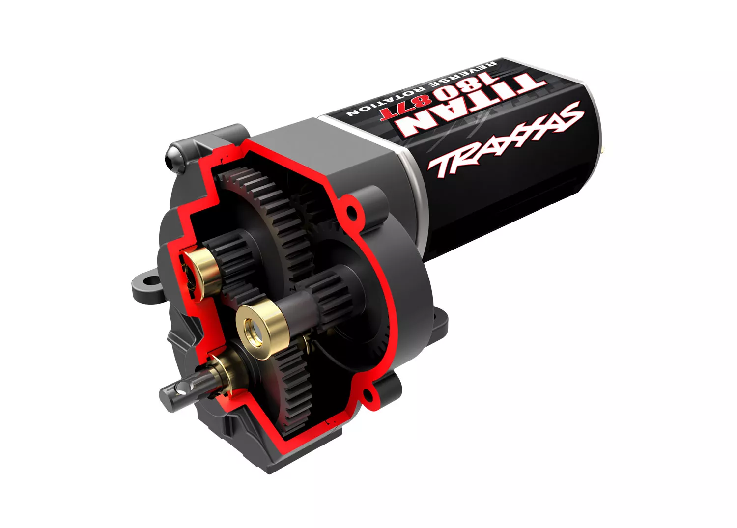 Complete Transmission (Low Range (Crawl) Gearing) (40.3:1 Reduction Ratio) (Includes Titan 87T Motor)