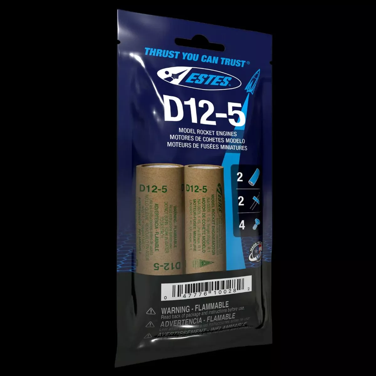 D12-5 Model Rocket Engines (2pk)