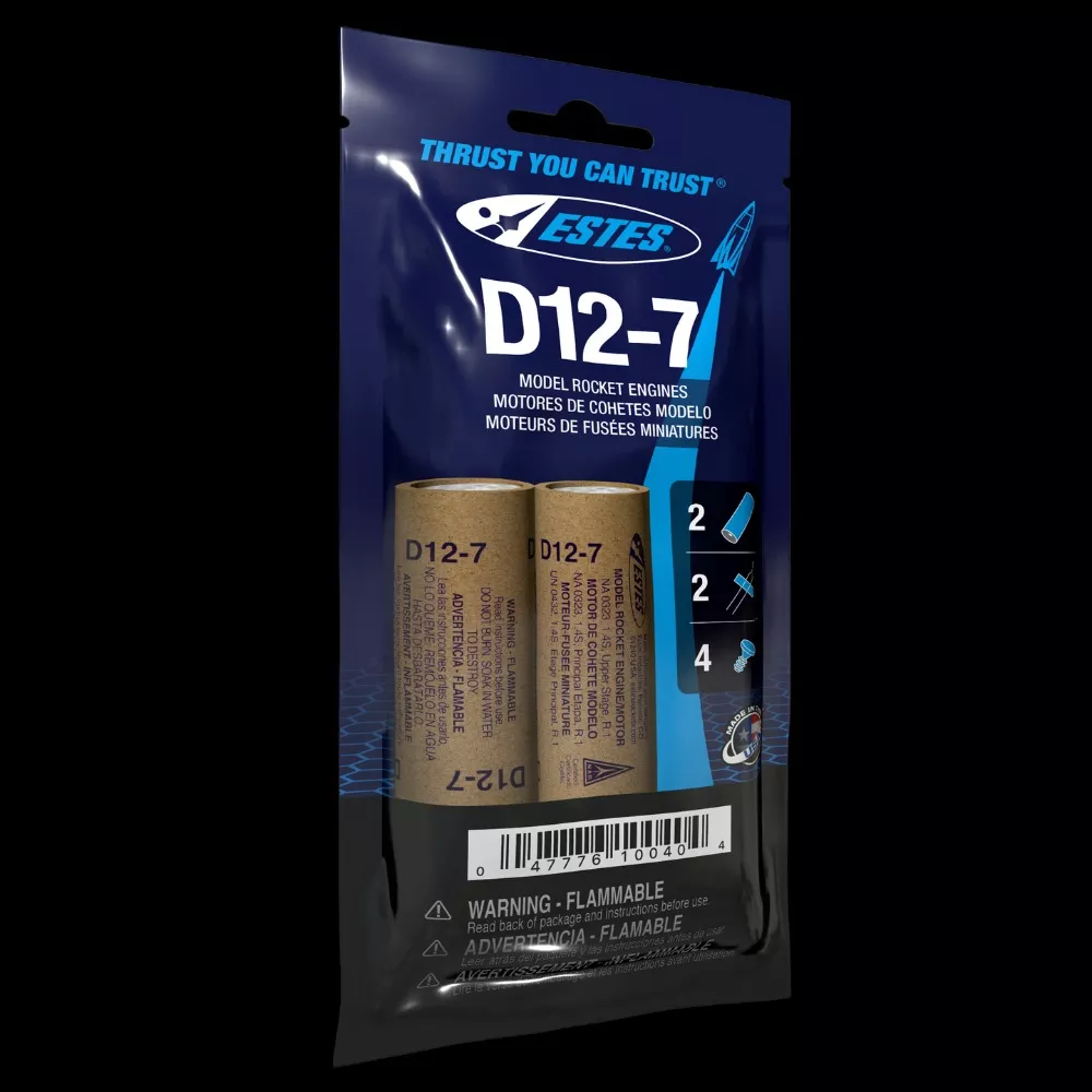 D12-7 Model Rocket Engines (2 Pack)
