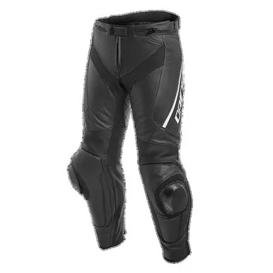 Dainese Delta 3 Perforated Black White Leather Pants