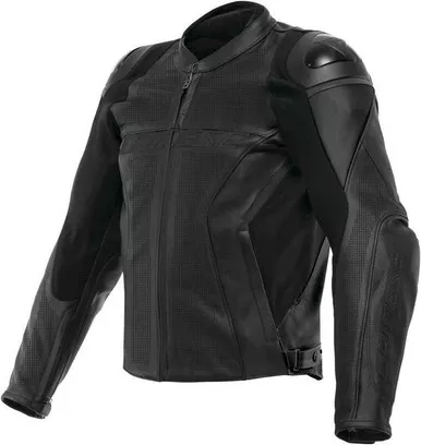 Dainese Racing 4 Perforated Black Leather Jacket