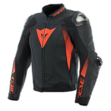 Dainese Super Speed 4 Black White Red Leather Jacket