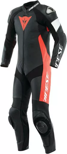 Dainese Tosa Black Red Leather Suit