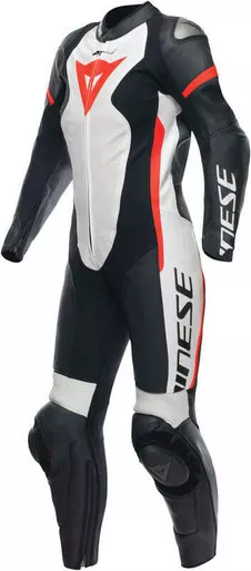 Dainese Women's Grobnik Black Red Leather Suit