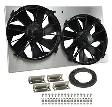 Derale Cooling 16825 Gray/Black High Output Dual Radiator Fan