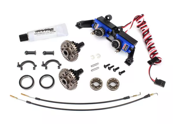 Differential, Locking, Front & Rear (Assembled) (Includes T-Lock Cables & Servo)