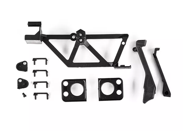 Door Handles, Front Light Mounts, Front Bumper Light Retainers, Fuel Cap, Snorkel, & Spare Tire Mount (Fits TRA9712 Body)