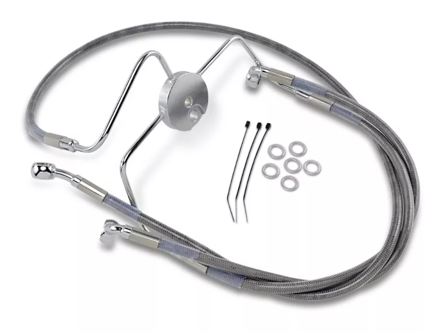 Drag Specialties Extended Front Brake Line Kit For Harley FLHR / FLTR 1994-2007