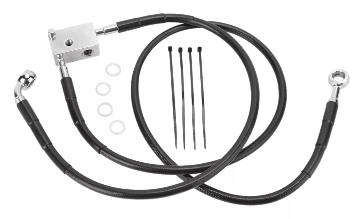 Drag Specialties Rear Brake Line Kit For Non-ABS Harley Softail 2000-2003