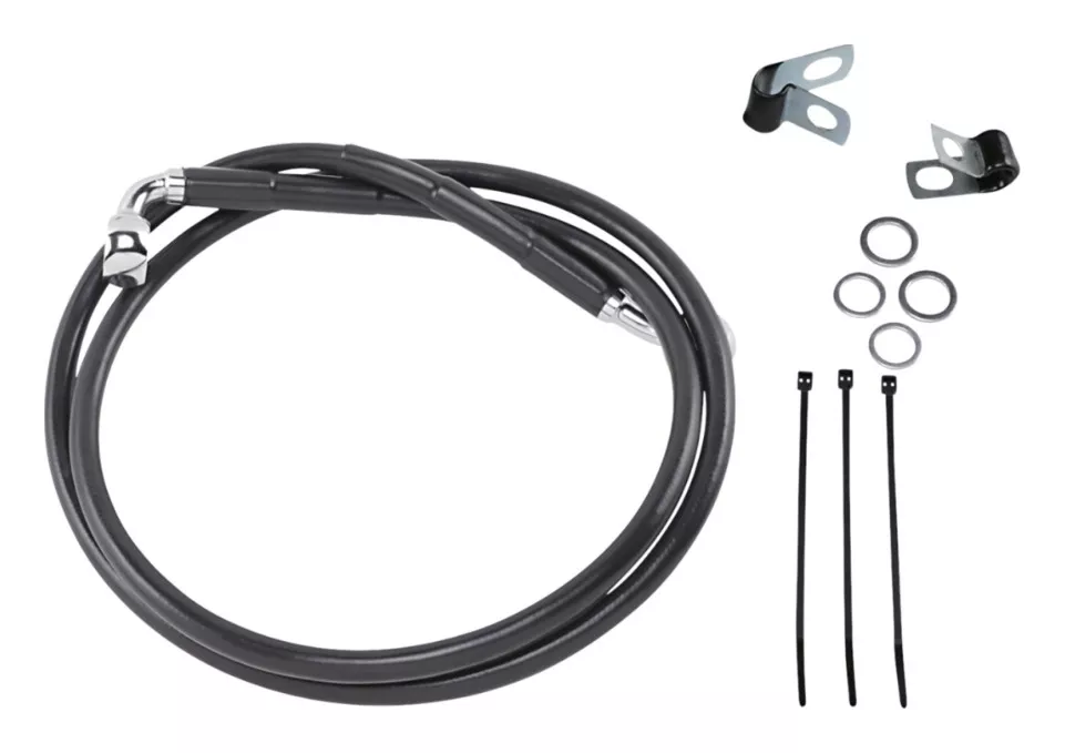 Drag Specialties Standard Length Front Brake Line Kit For Harley FXD / FXR 1988-1998