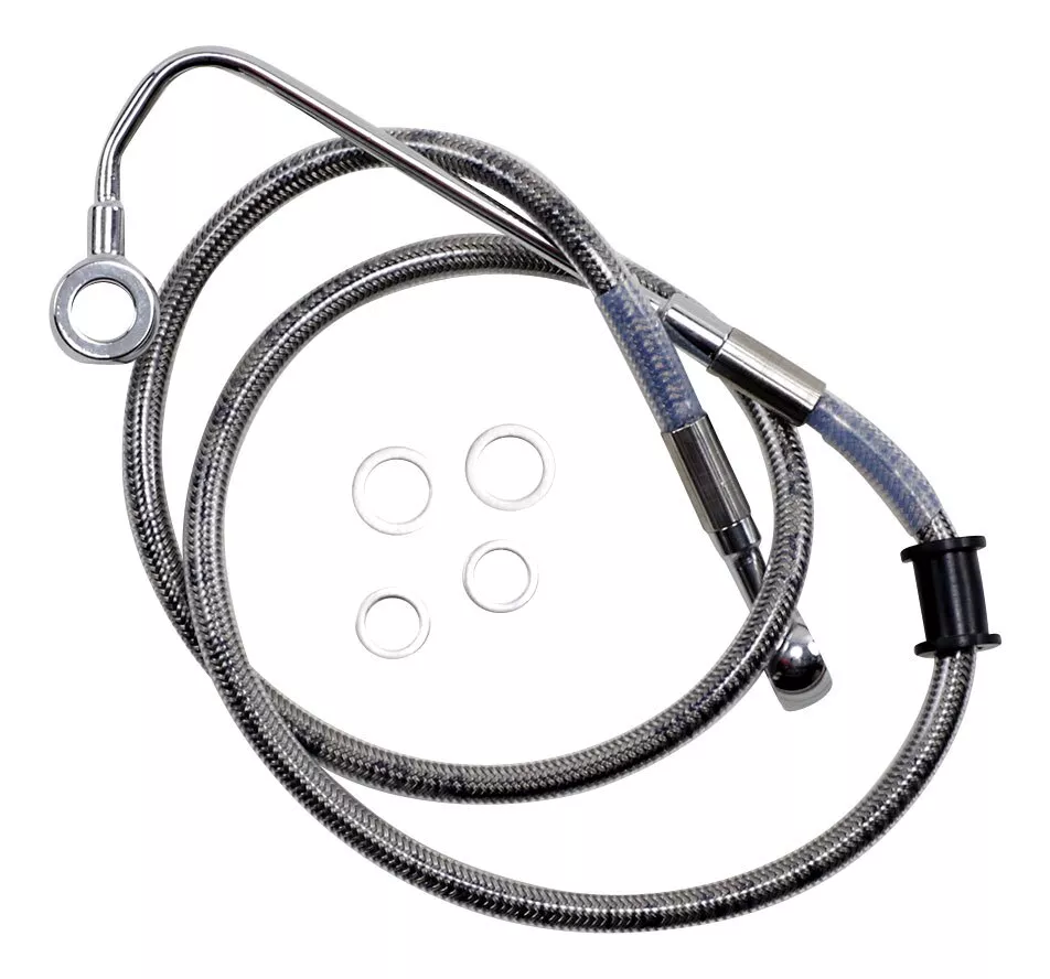 Drag Specialties Standard Length Upper Front Brake Line Kit For ABS Harley FLSTC 2015-2017