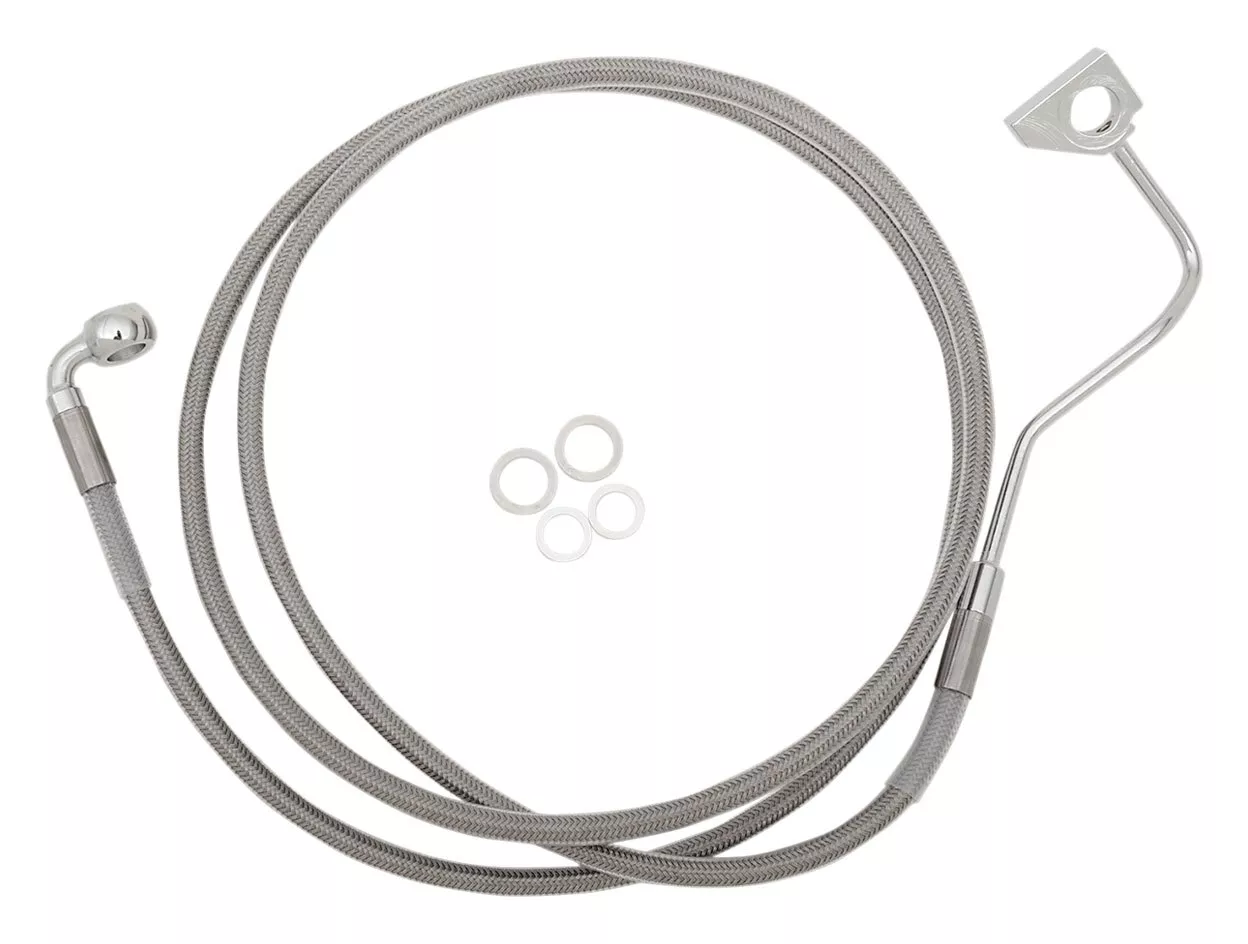 Drag Specialties Standard Length Upper Front Brake Line Kit For ABS Harley FLTRX/S 2015-2024