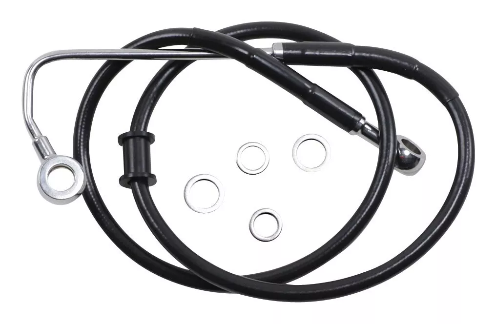 Drag Specialties Standard Length Upper Front Brake Line Kit For ABS Harley FXFB/S FXLRS 2018-2026