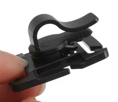 Drinking Tube Rotatable Clip 2pcs, Molle Hydration hose clamp