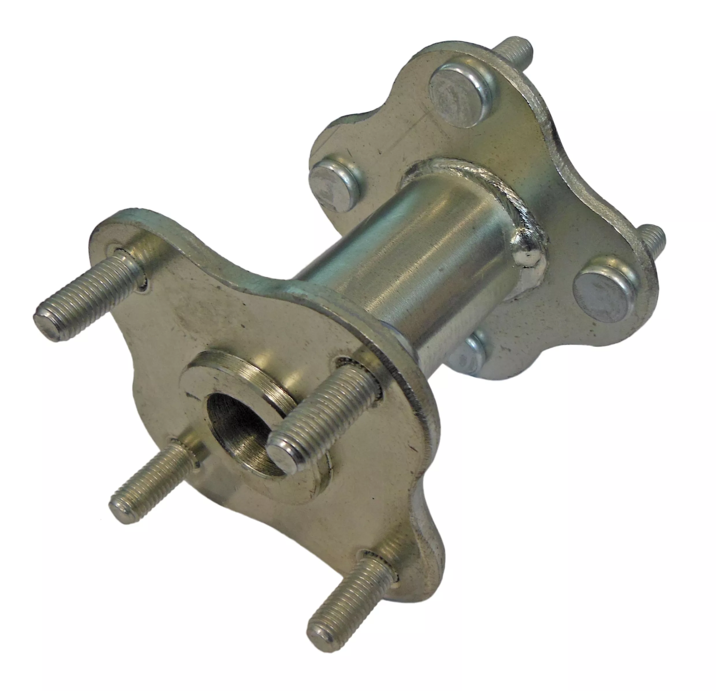 Dual Flanged Hub (3/4″ Bore / No Keyway) Galvanized | 2-13/16″ Bolt Circle