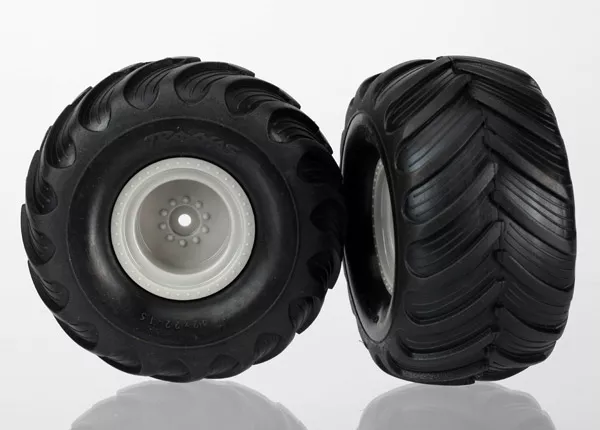 Dual Profile Tires on Gray Wheels (1.5" Outer, 2.2" Inner)