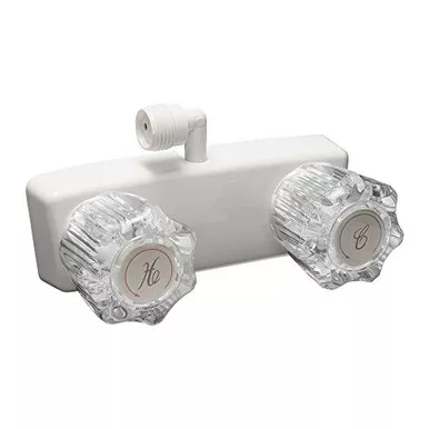 Dura Faucet DF-SA100A1-WT RV Shower Faucet Valve Diverter with 2 Knobs White