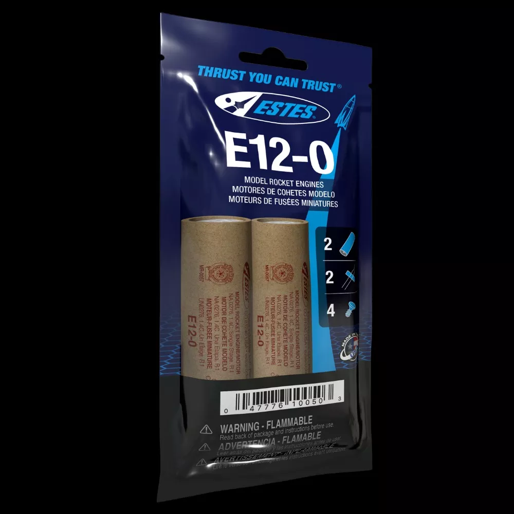 E12-0 Model Rocket Engines (2pk)