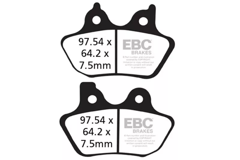EBC 00-07 Harley-Davidson Touring FLHR Road King Front Left/Right Sintered HH Brake Pads