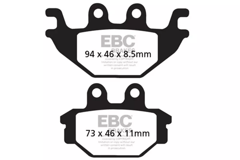 EBC 12-24 Kawasaki KVF 300 Brute Force Front Left/Right FA-SFA-X Brake Pads