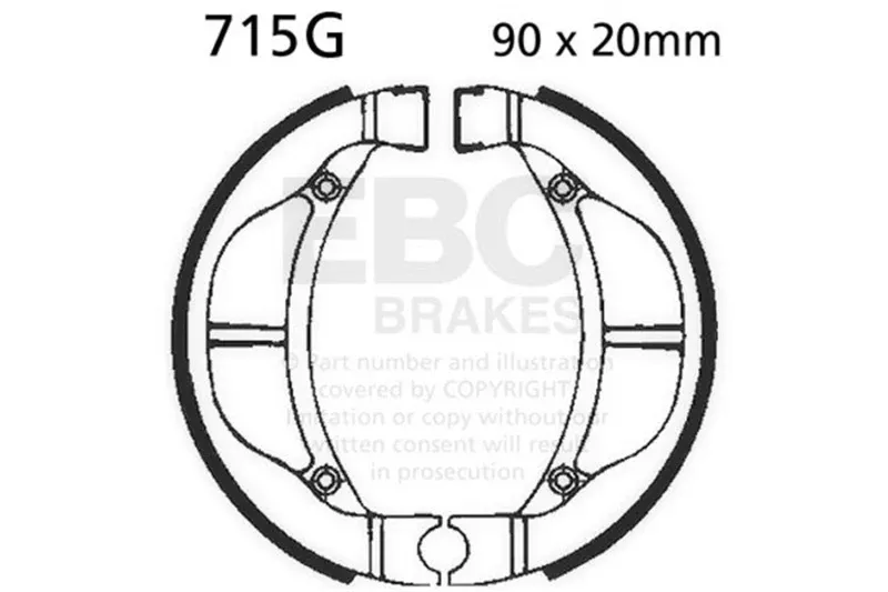 EBC 83-84 Kawasaki KX 60 A1/A2 Front Left Sintered HH Brake Pads
