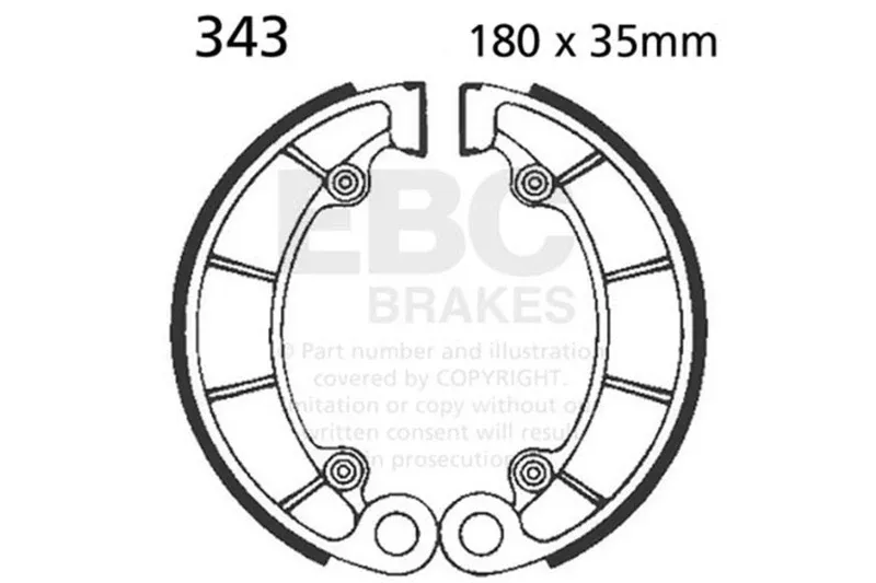 EBC 86-89 Honda TRX 350 Fourtrax Foreman Rear Left FA-SFA-TT-X Brake Pads