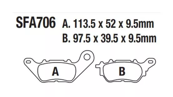 EBC SFA706HH Double-H Sintered Rear Brake Pads