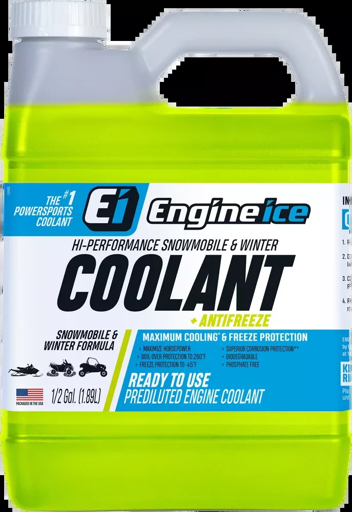 Engine Ice 83-0105 12557 1/2 GAL HI-PERFORMANCE SNOWMOBILE/WNTR COOLANT + ANTIFREEZE 1/2 GAL