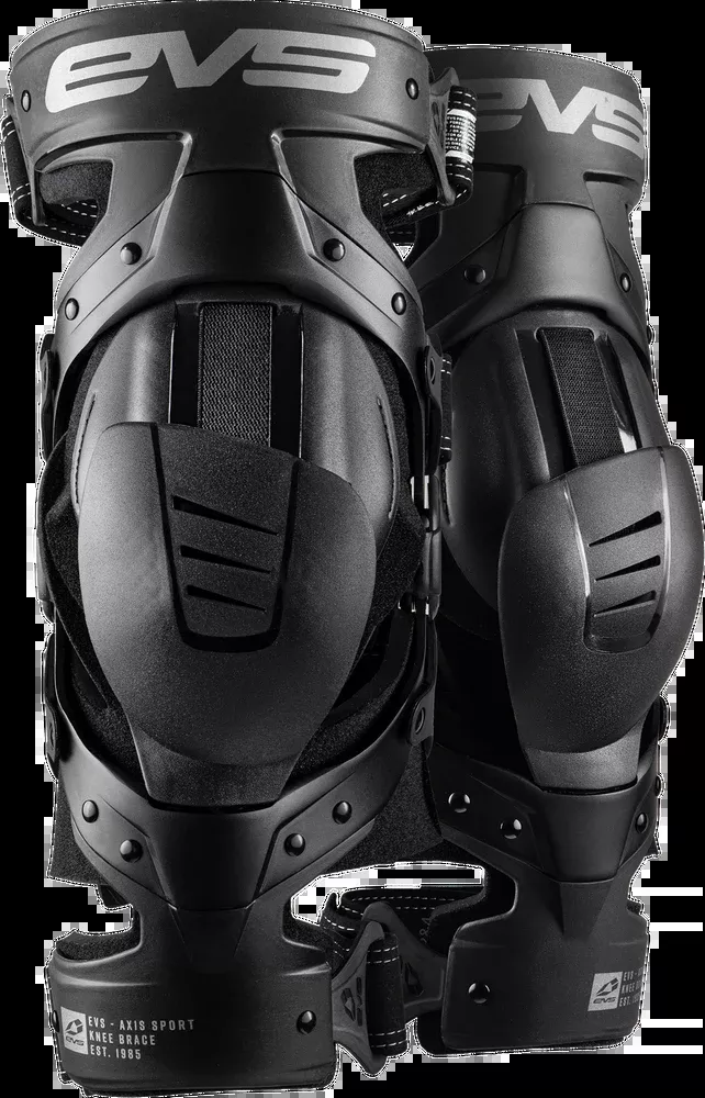 Evs Axis Sport Knee Brace Pair Black Grey MD - AXISS-BK/GY-MP