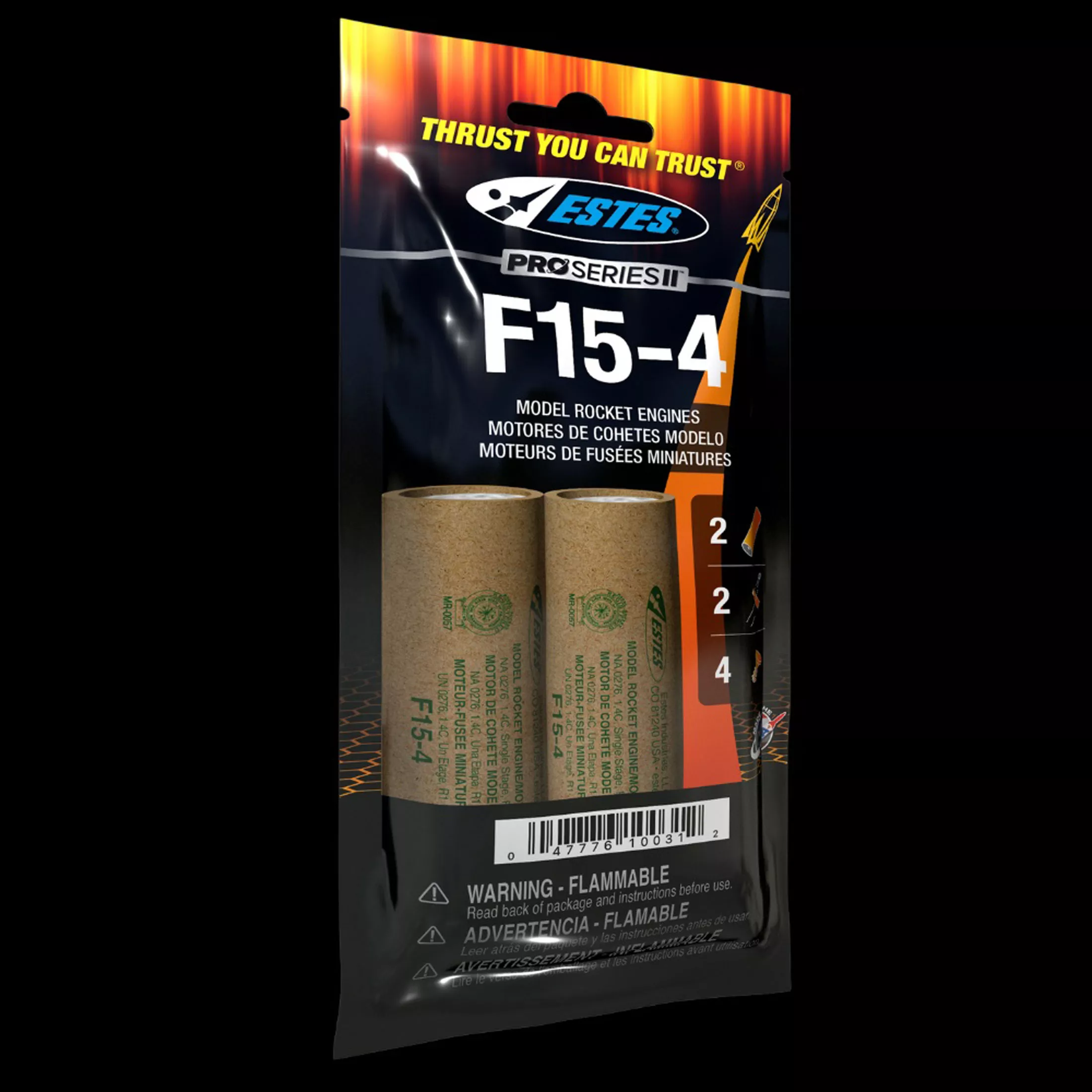 F15-4 Model Rocket Engines (29mm) (2pk)
