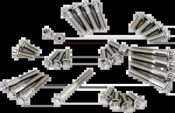 Feuling Parts Fastener Kit - Chassis - 12-Point/Dress-Up - M8 Softail