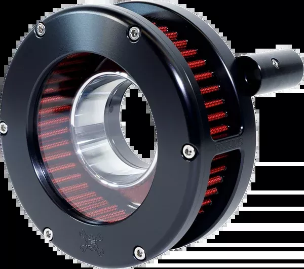 Feuling Parts Slim BA Air Cleaner Kit – Black/Clear – Red Filter – ’08-’17 Twin Cam