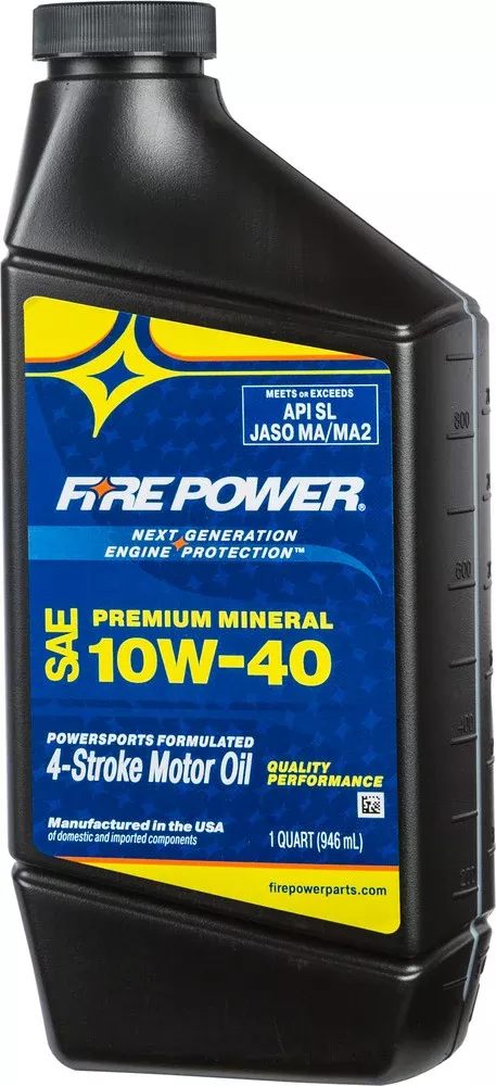 Fire Power Mineral OIL 4T 10W40QT 12/Case – 196979