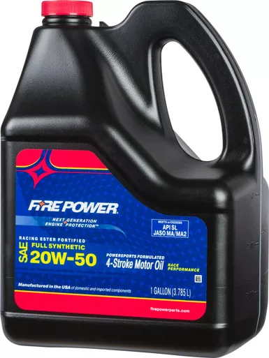 Fire Power Synthetic 4-Stroke Oil W/Ester 20W-50 Gal 4/Case – 196978