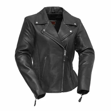 First Manufacturing Allure Womens Black Leather Jacket