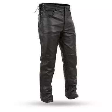 First Manufacturing Baron Black Leather Pants