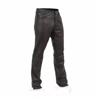 First Manufacturing Commander Black Leather Pants