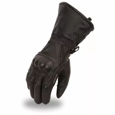 First Manufacturing Enduro Black Leather Gloves