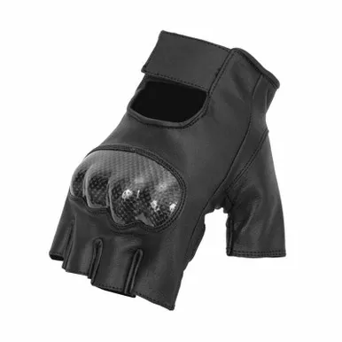 First Manufacturing Fingerless Gel Kevlar Black Gloves