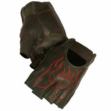 First Manufacturing Flame Red Leather Gloves
