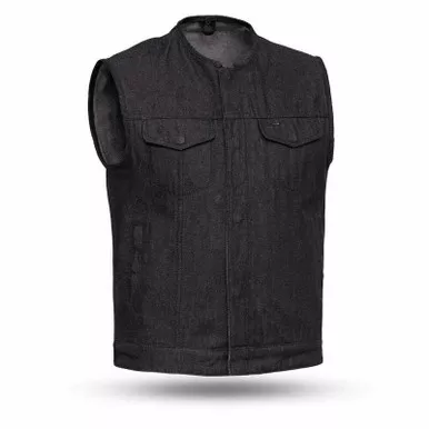 First Manufacturing HayWood Black Denim Vest