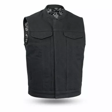 First Manufacturing Highland V2 Black Canvas Vest