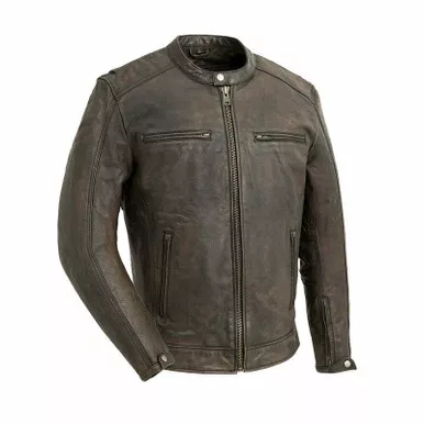 First Manufacturing Hipster Black Leather Jacket