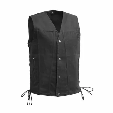 First Manufacturing Lone Star Black Twill Vest