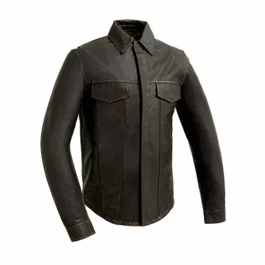 First Manufacturing Maduro Black Leather Shirt